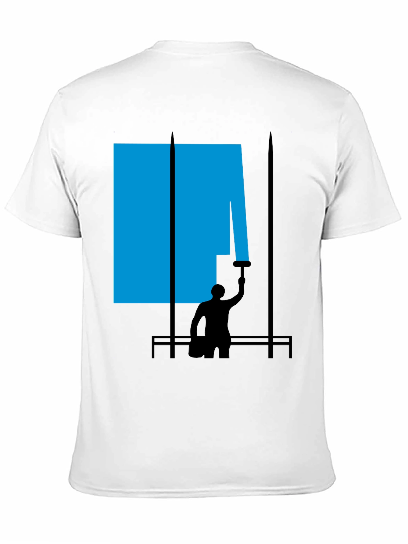 Abstract Painter Graphic Tee - Black Cotton T-Shirt