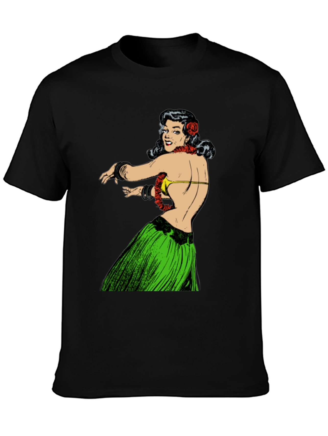 Hula Girl Graphic T-Shirt
