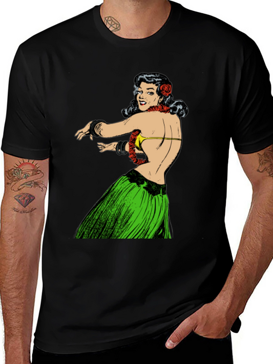 Hula Girl Graphic T-Shirt