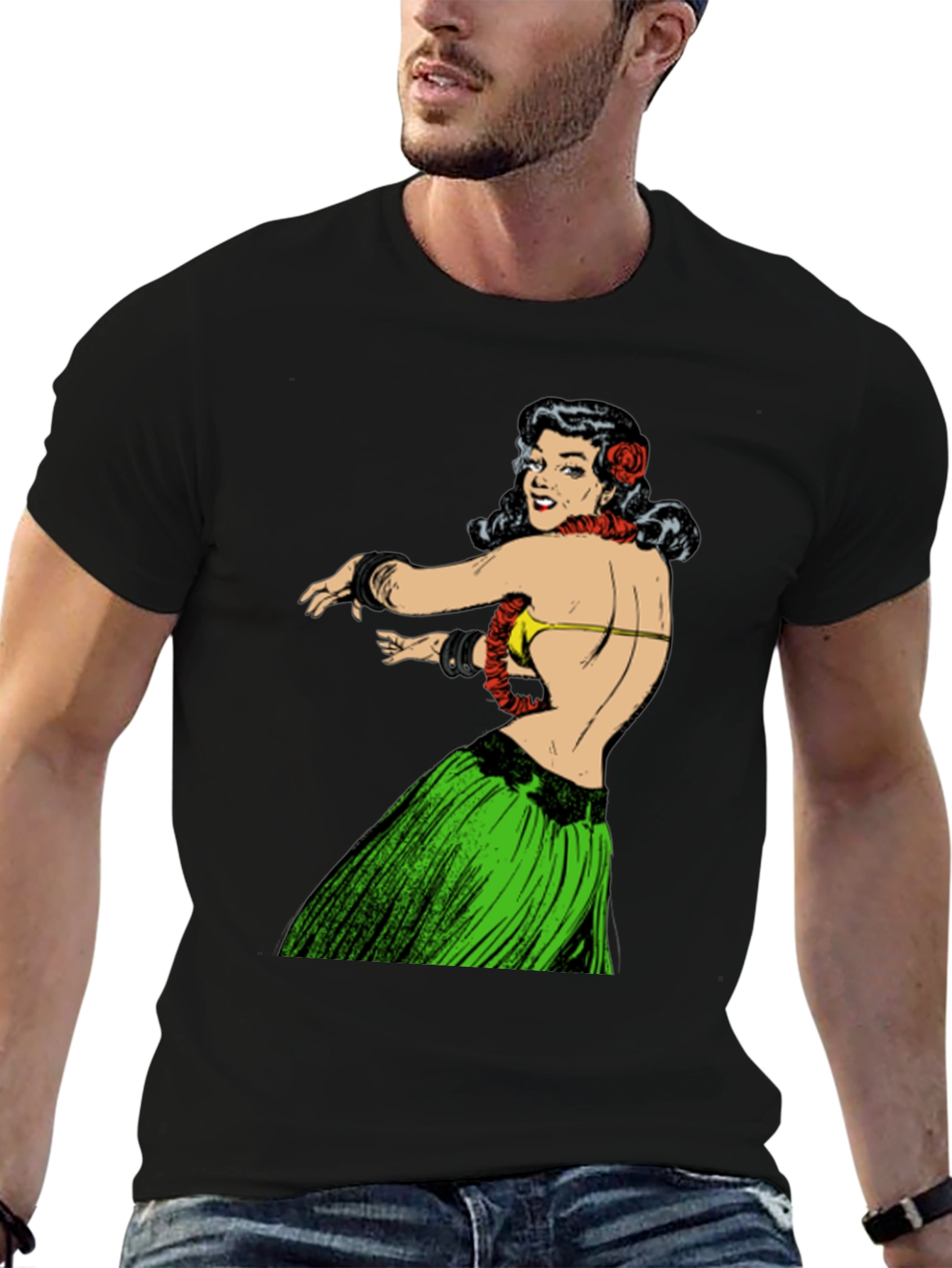 Hula Girl Graphic T-Shirt