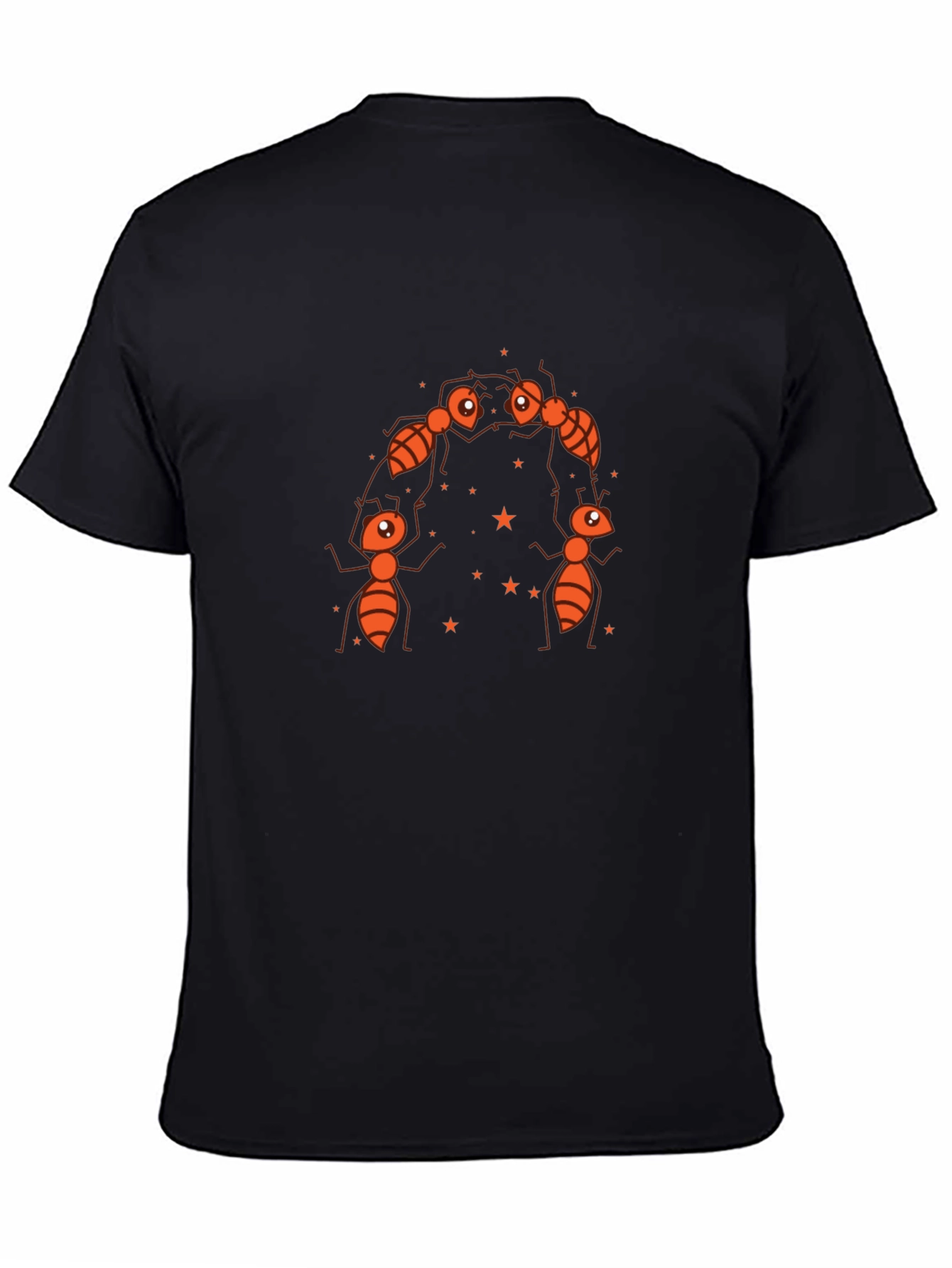 Ants Circle Graphic Black T-Shirt