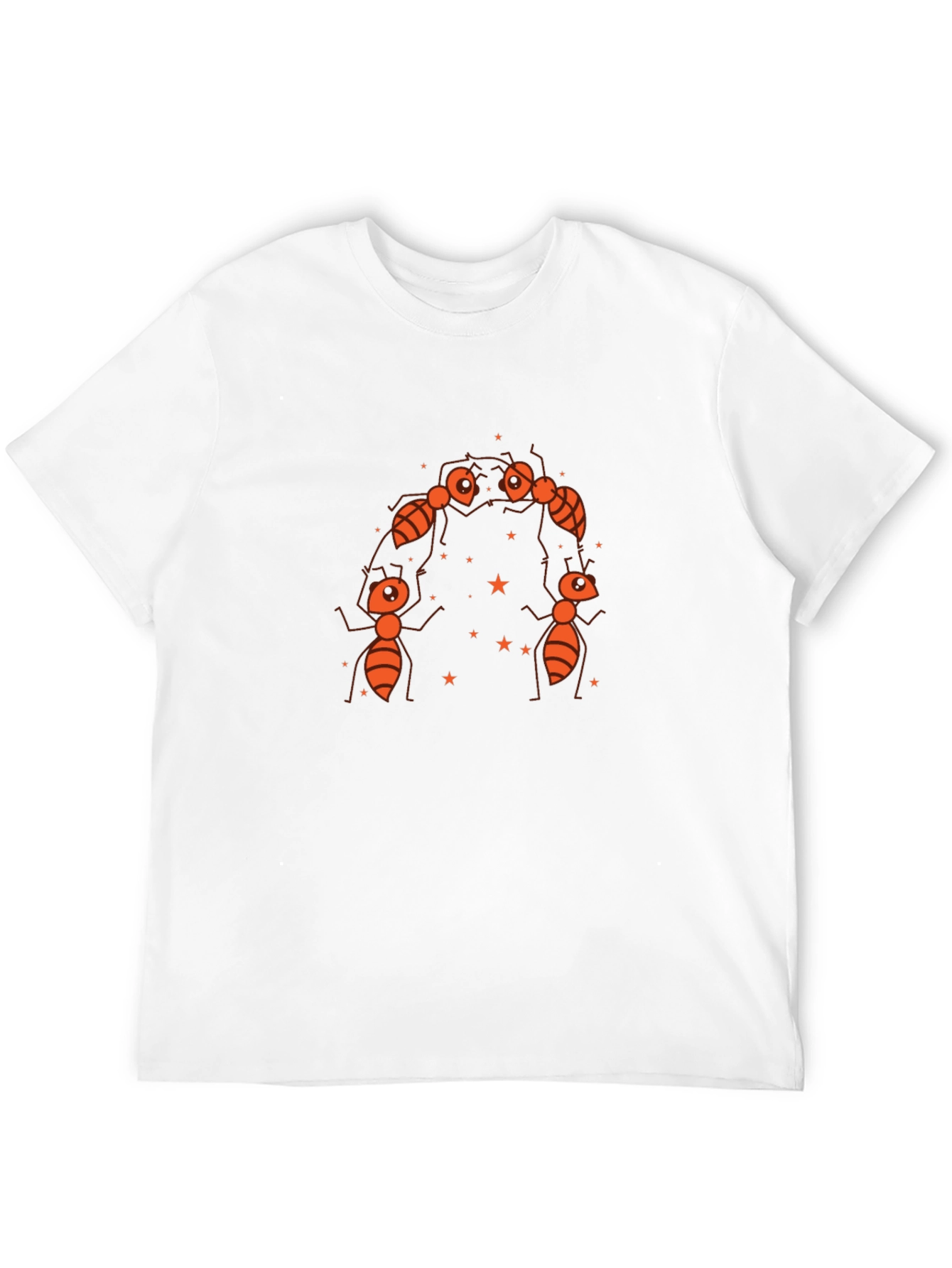 Ants Circle Graphic Black T-Shirt