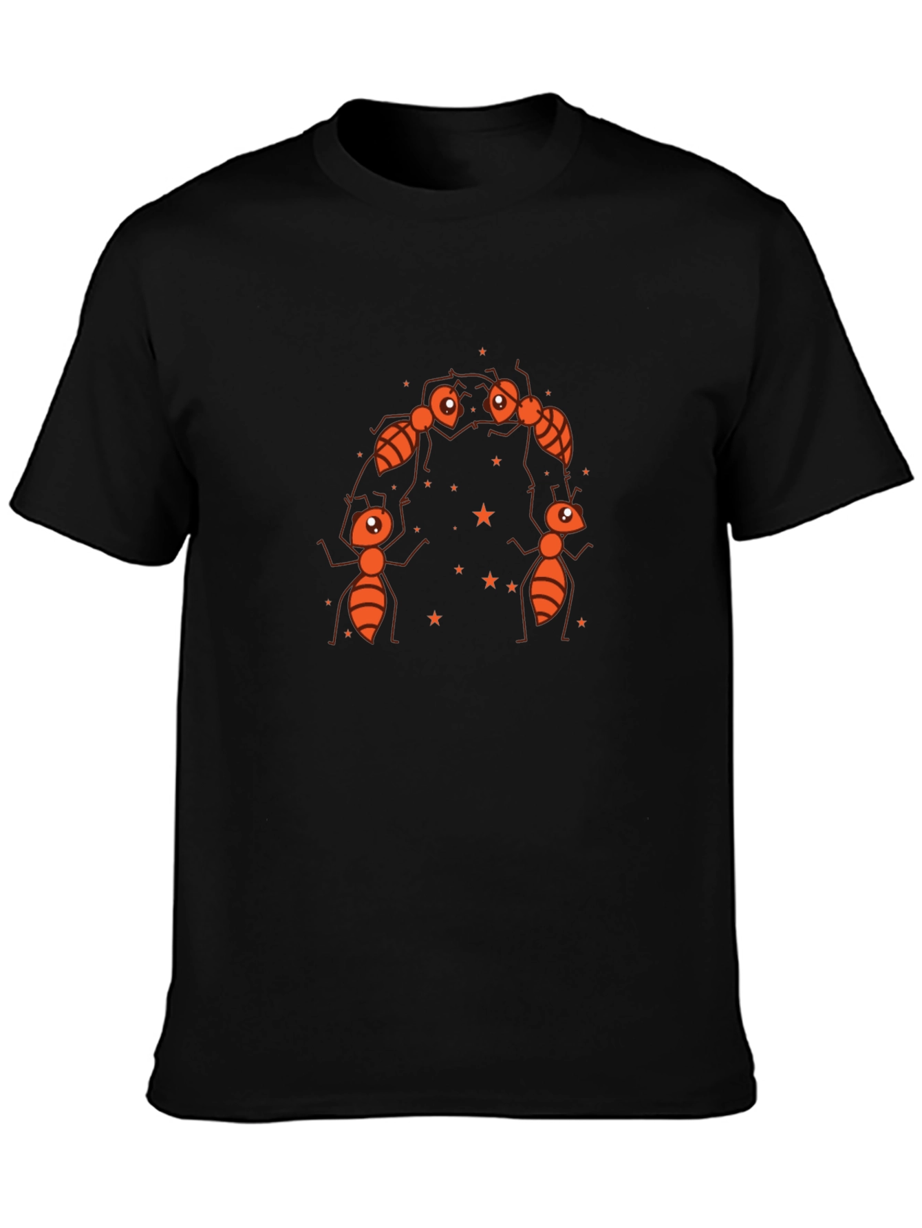 Ants Circle Graphic Black T-Shirt