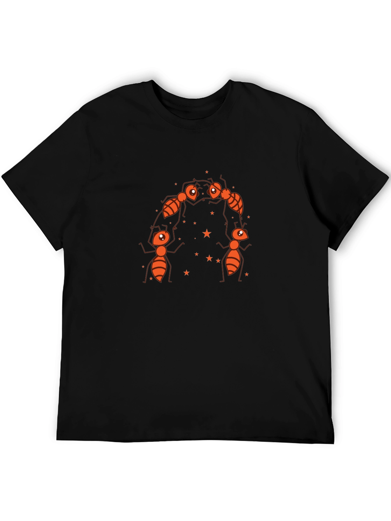 Ants Circle Graphic Black T-Shirt