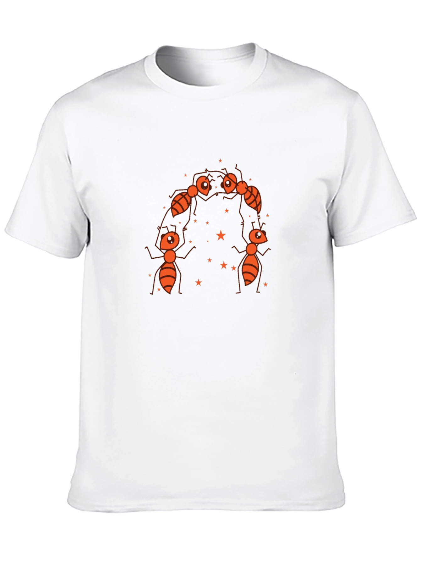 Ants Circle Graphic Black T-Shirt