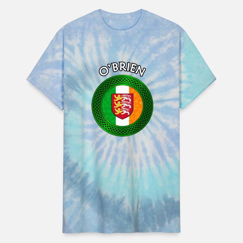 O'Brien Coat of Arms on Shamrock Irish Flag