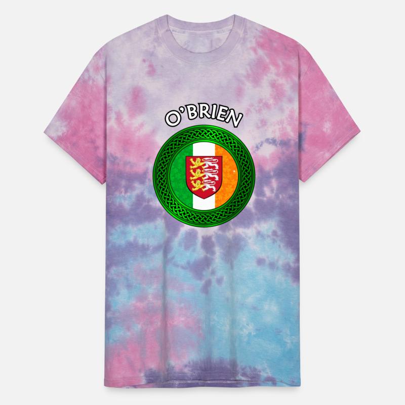 O'Brien Coat of Arms on Shamrock Irish Flag