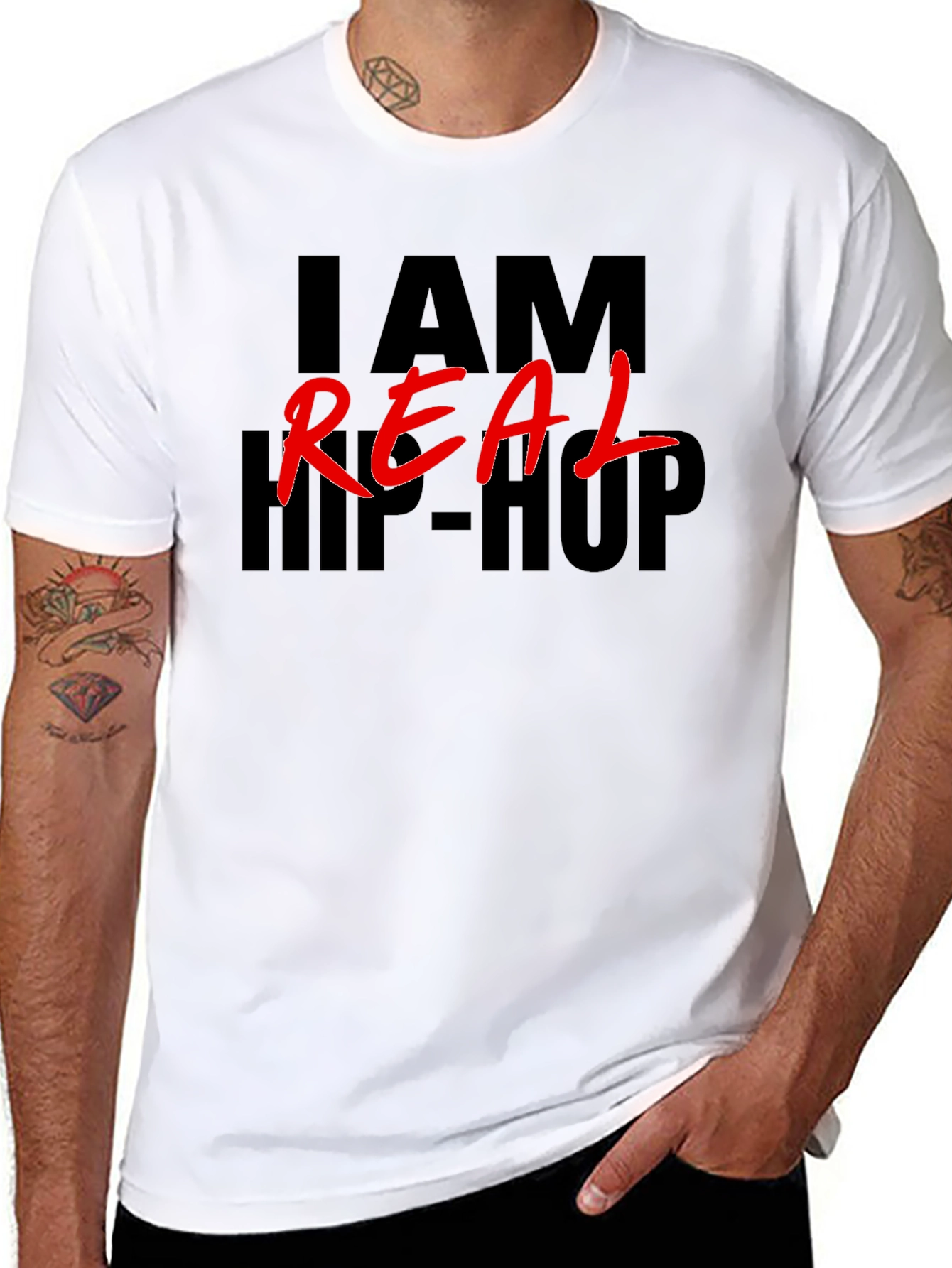 I AM REAL HIP-HOP Graphic T-Shirt