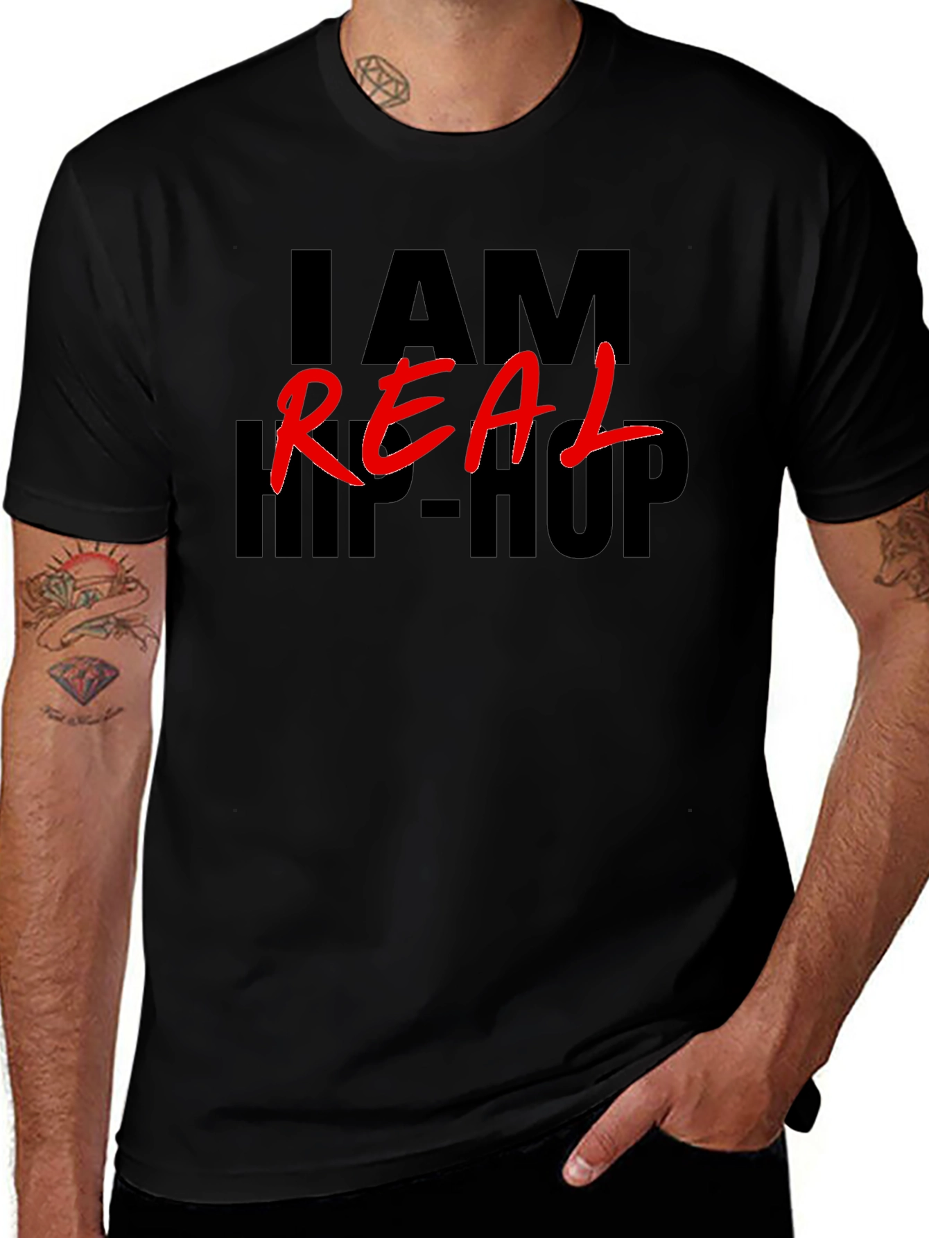 I AM REAL HIP-HOP Graphic T-Shirt