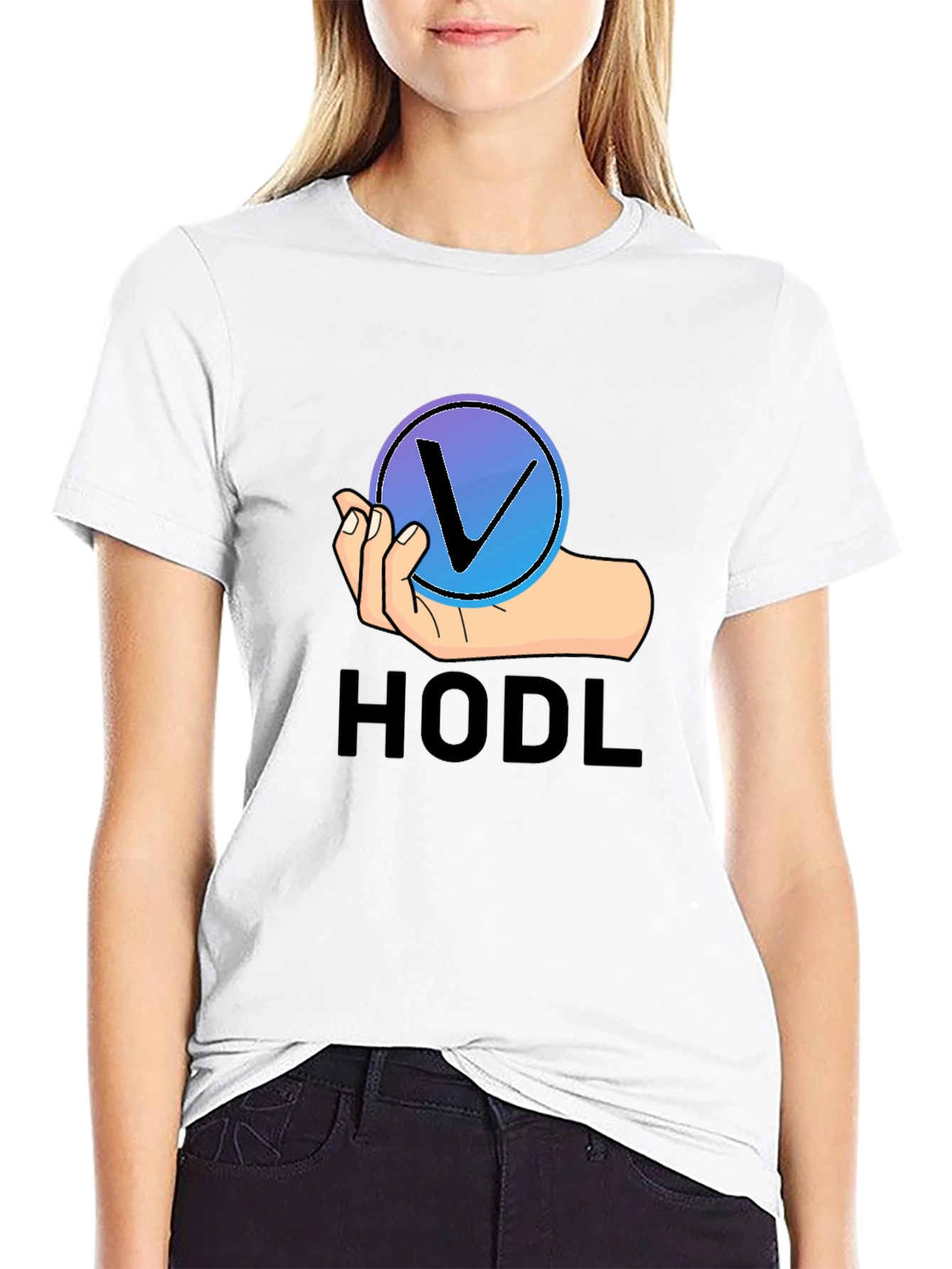 HODL VeChain Crypto Black T-Shirt