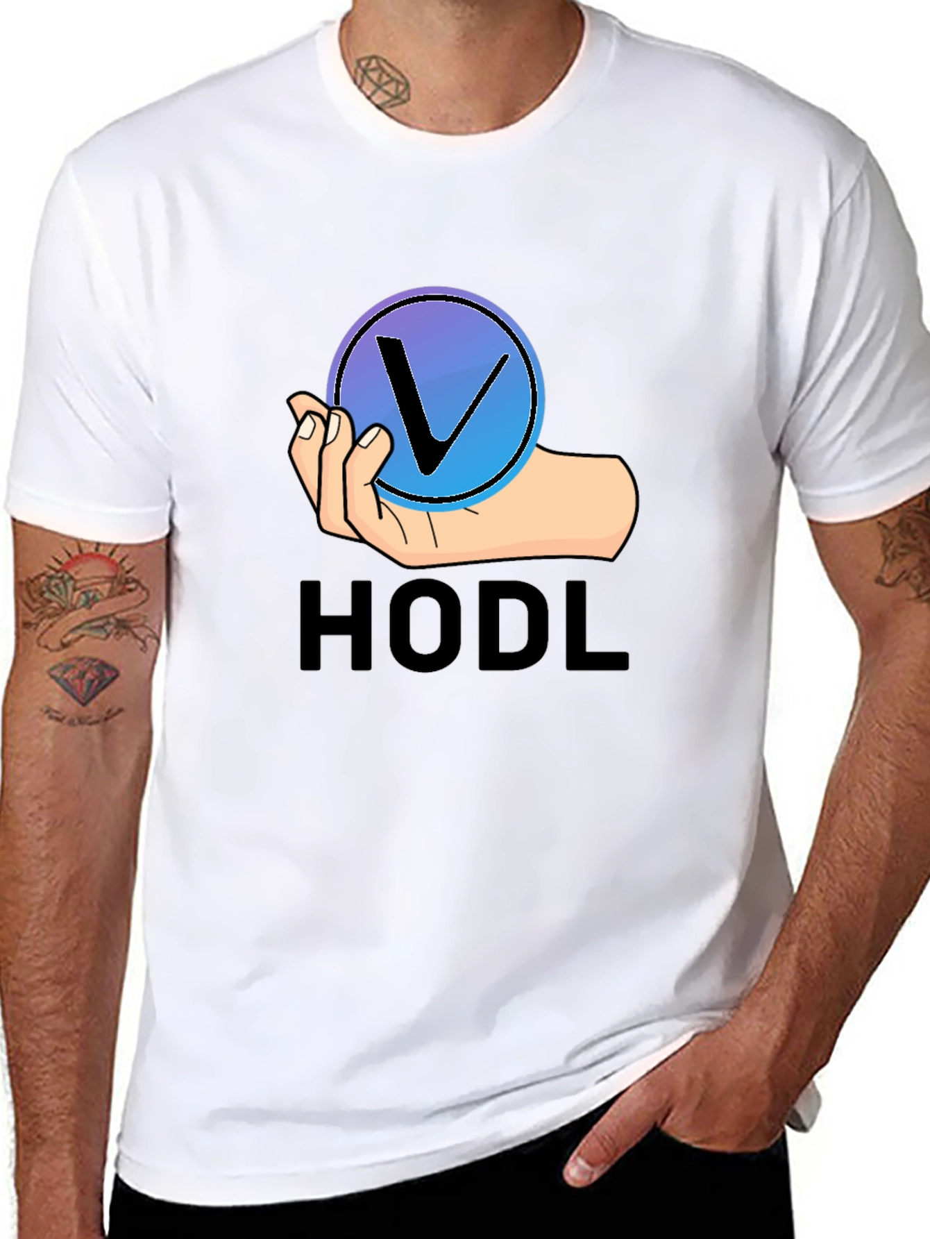 HODL VeChain Crypto Black T-Shirt