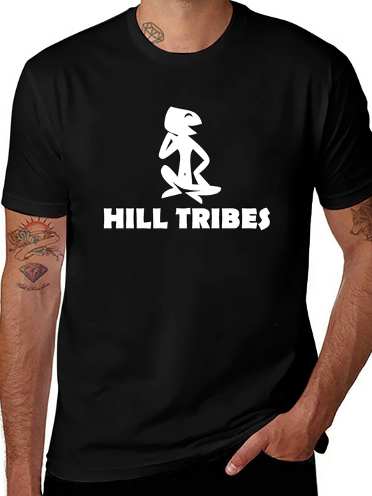 Hill Tribes Black Graphic Tee - Unique Design