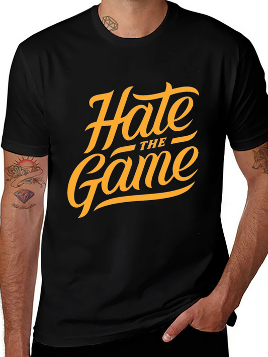 Hate the Game Graphic Tee - Soft Cotton Black T-Shirt