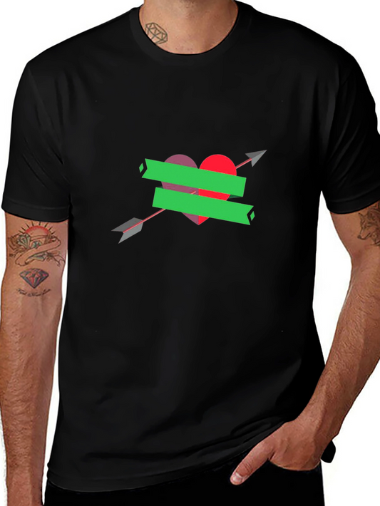 Heart Arrow Graphic Tee - Stylish Comfort