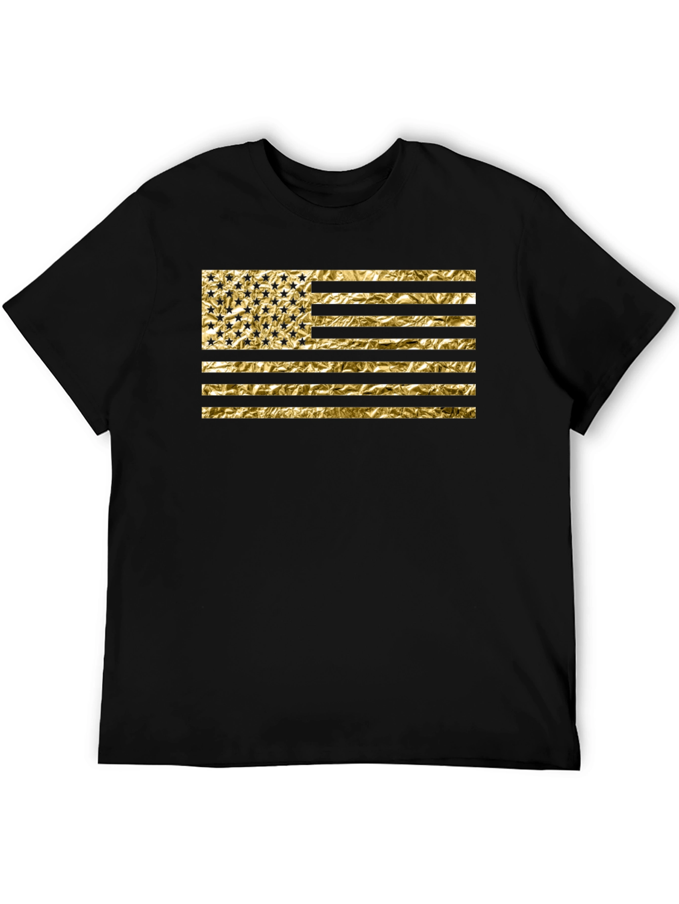 American Flag Gold Foil Graphic Tee