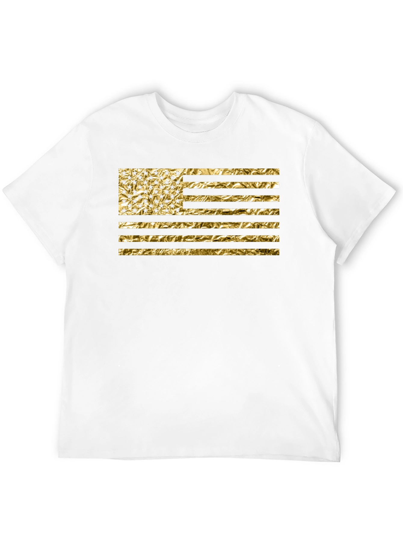 American Flag Gold Foil Graphic Tee