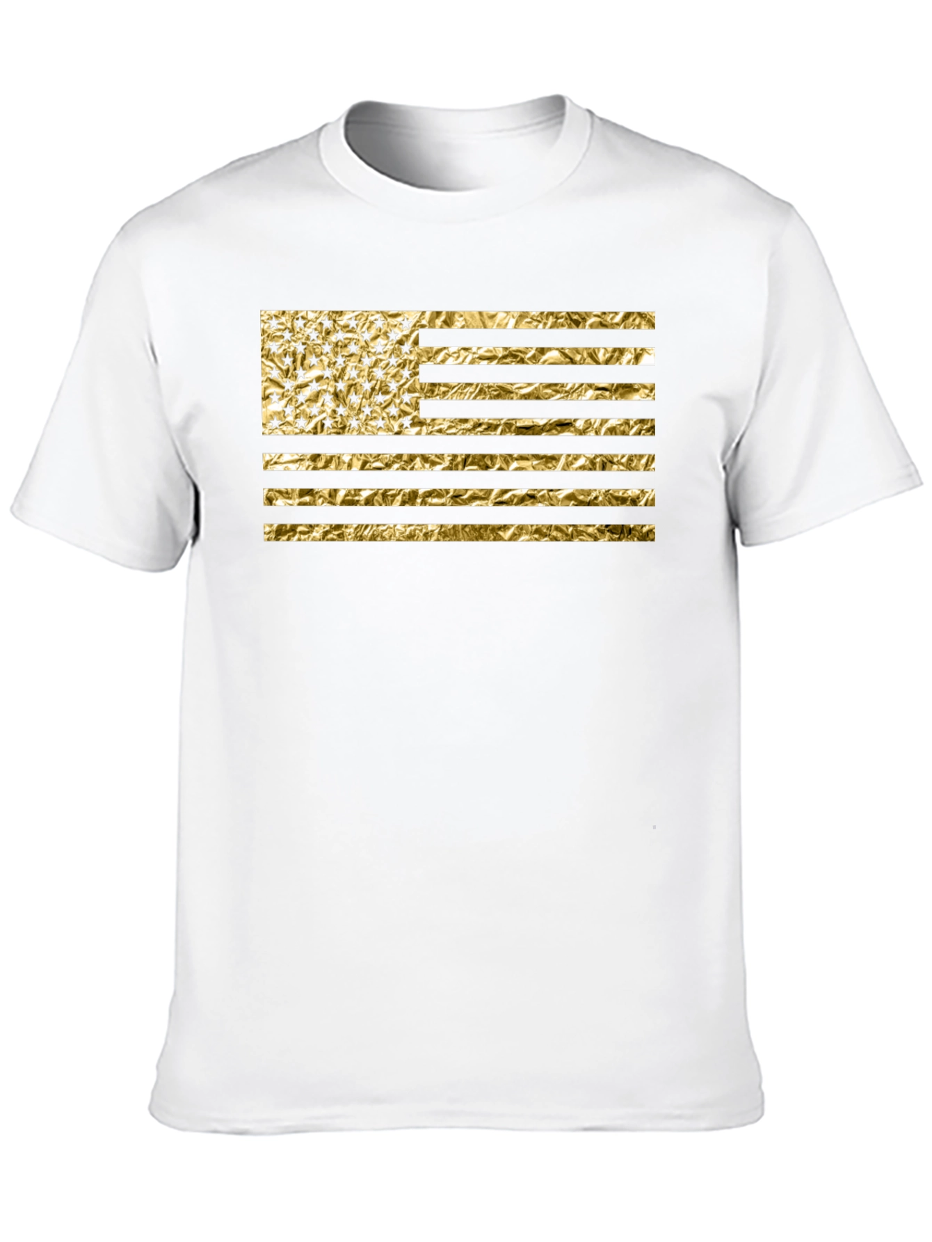 American Flag Gold Foil Graphic Tee