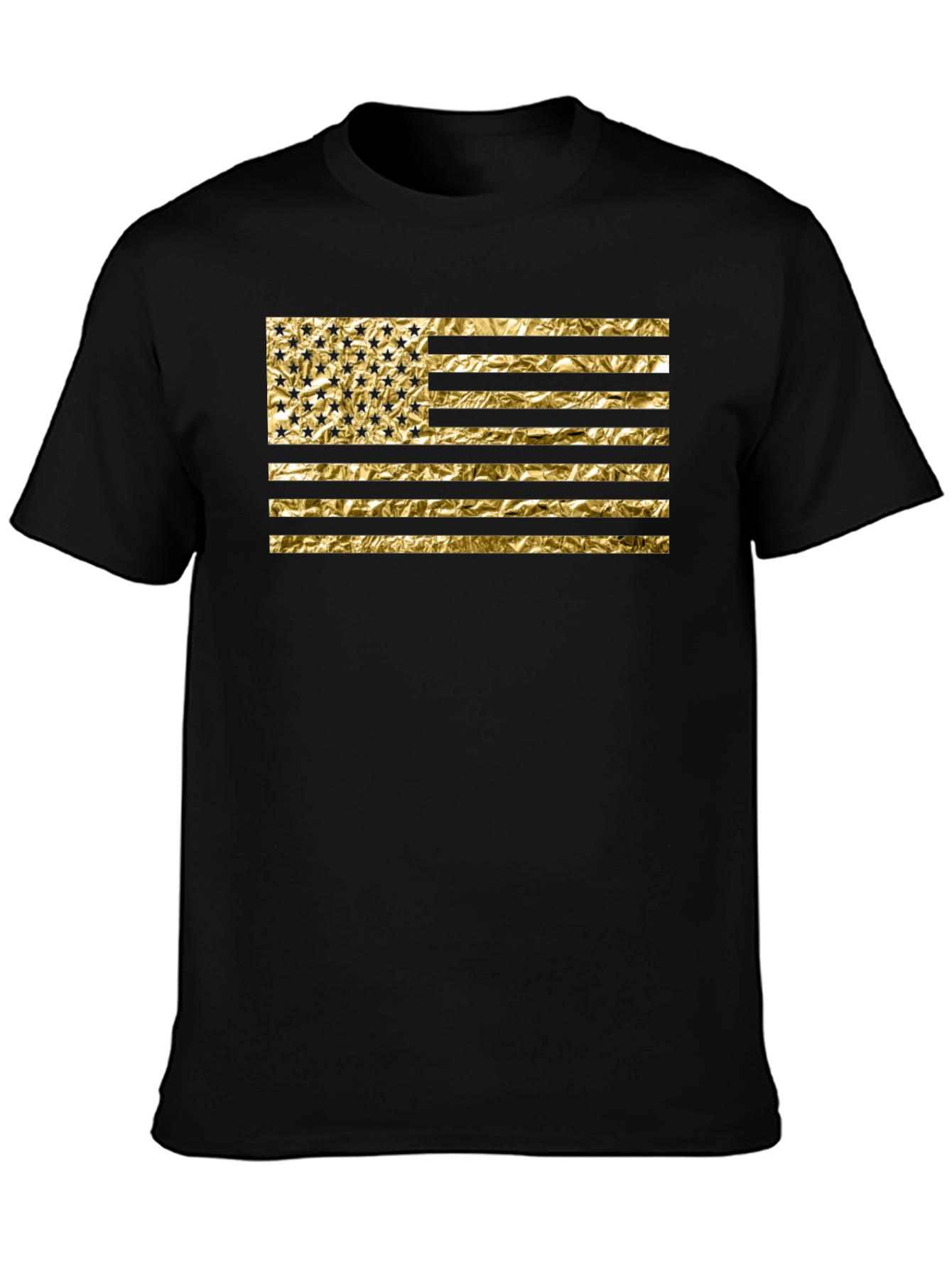 American Flag Gold Foil Graphic Tee