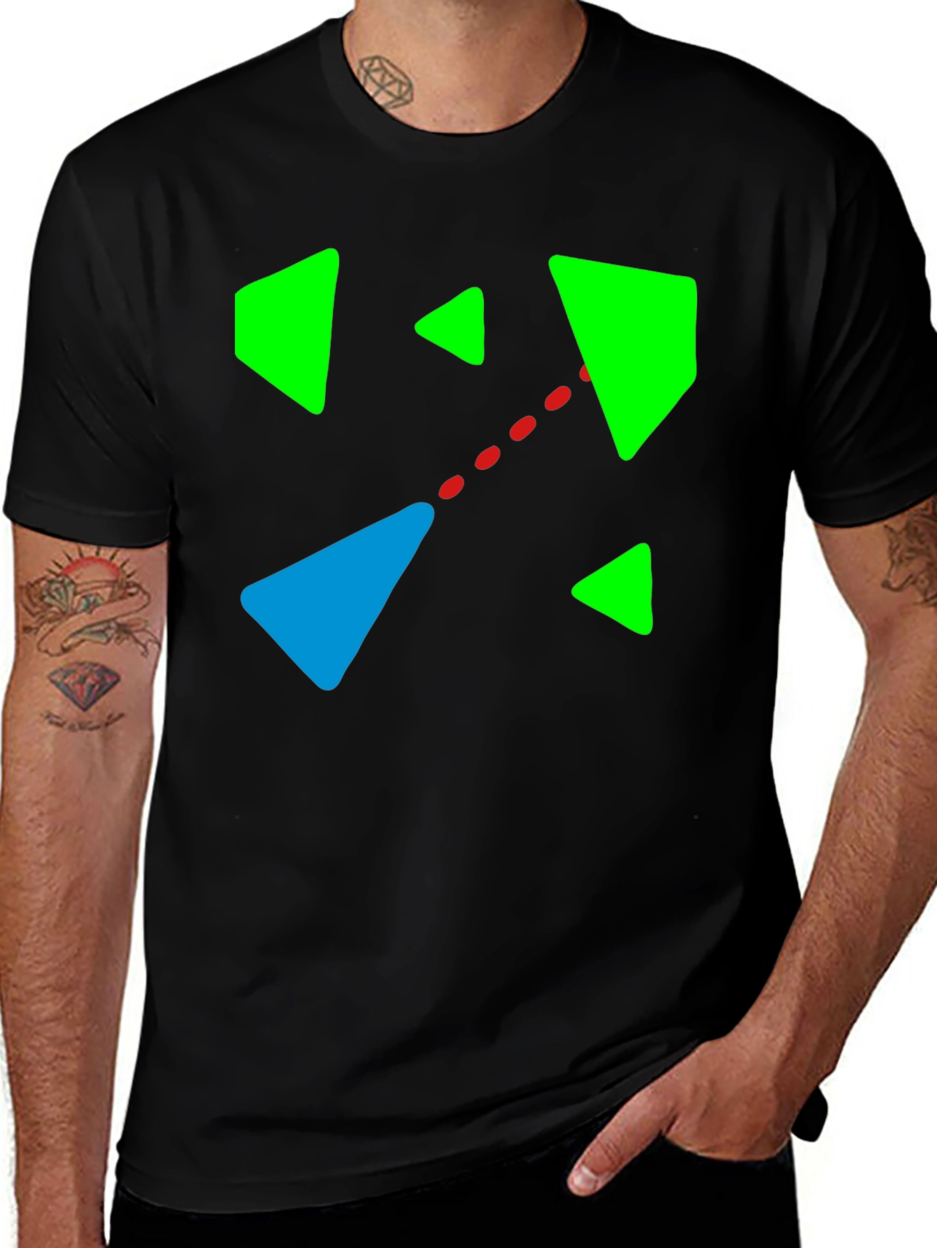 Abstract Geometric Graphic T-Shirt