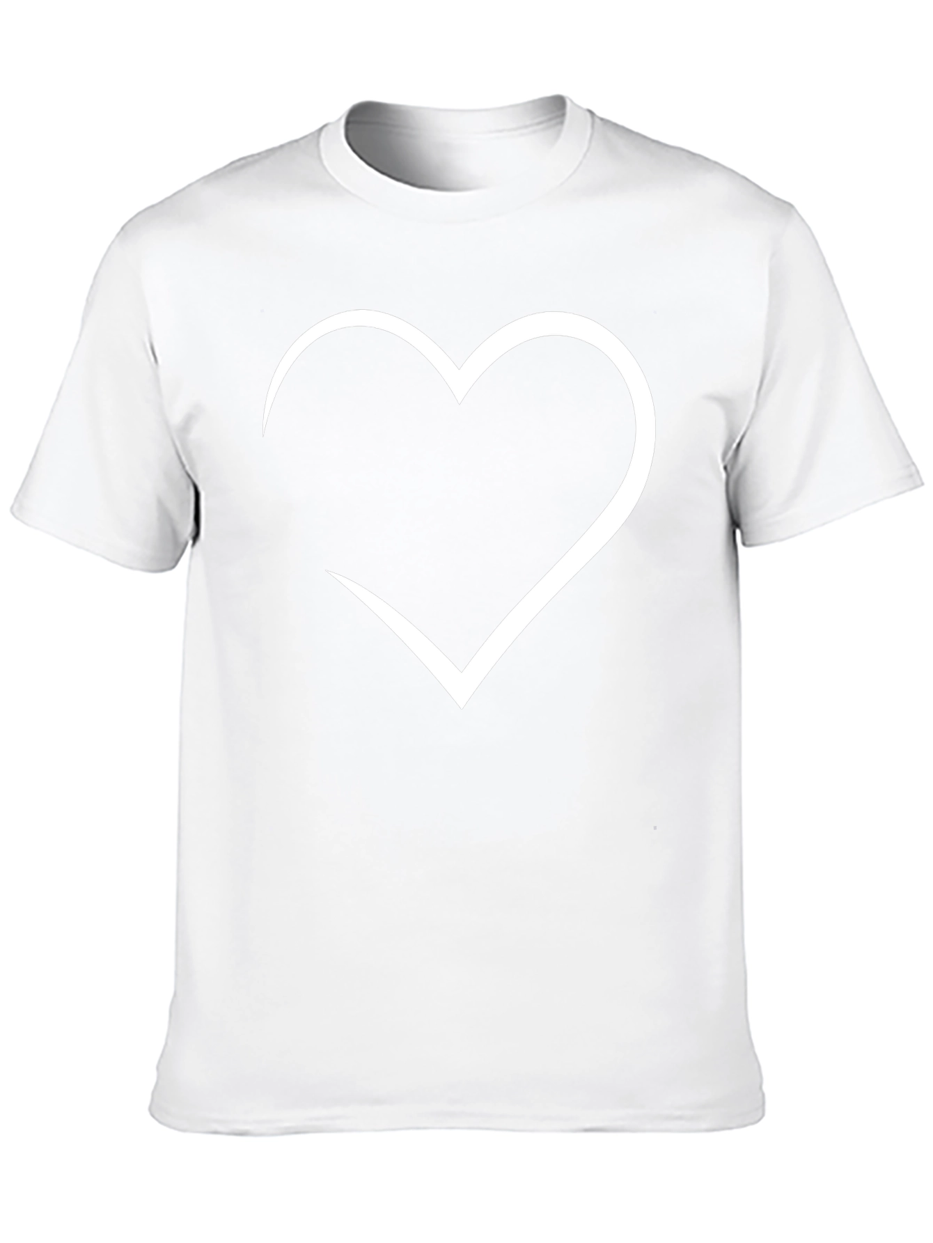 Heart Outline Black T-Shirt