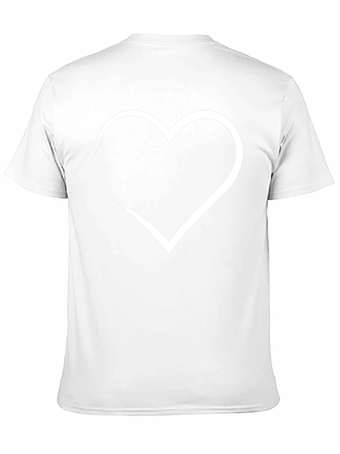 Heart Outline Black T-Shirt