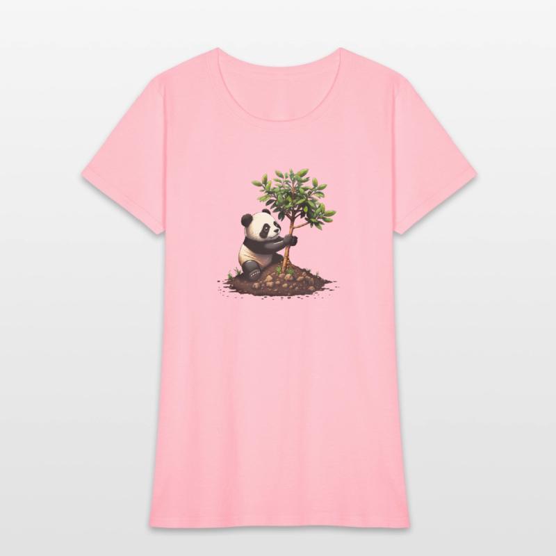 Panda Bear Planting Tree