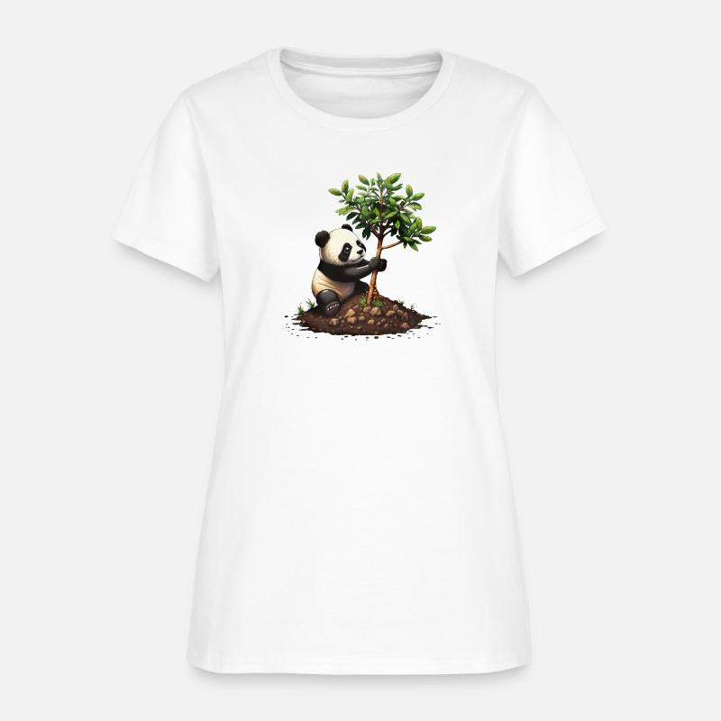 Panda Bear Planting Tree
