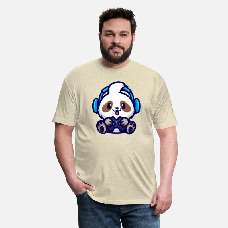 Panda Gamer fun with controller and headset