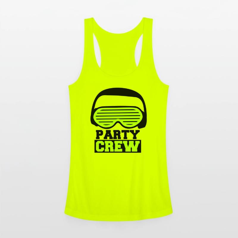 Party Crew Face Team Friends Member Face Text Logo