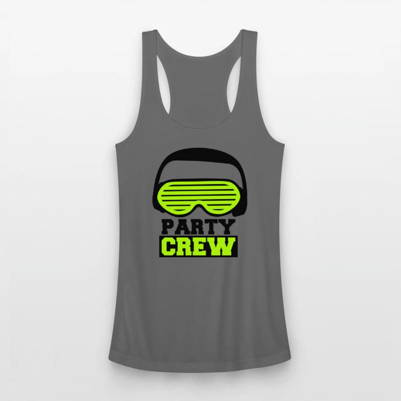 Party Crew Face Team Friends Member Face Text Logo
