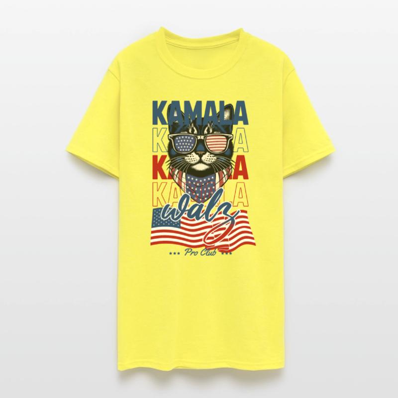 Patriotic Cat with Sunglasses and Kamala-Walz 2024