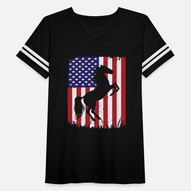 Patriotic Horse American Flag USA 4th of July
