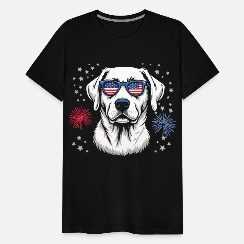 Patriotic Labrador with USA Shades