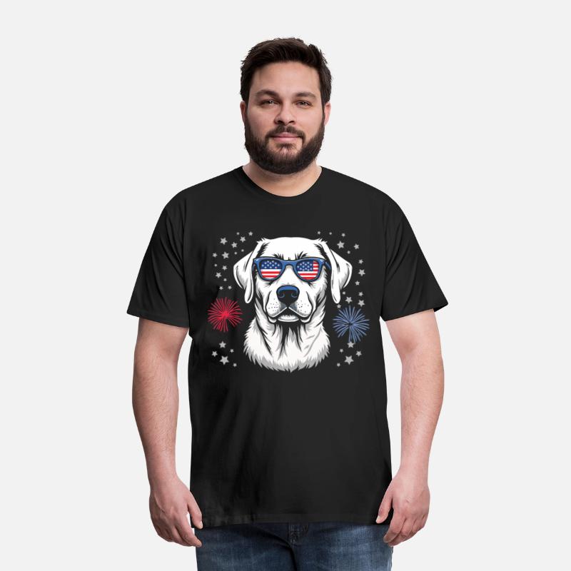 Patriotic Labrador with USA Shades