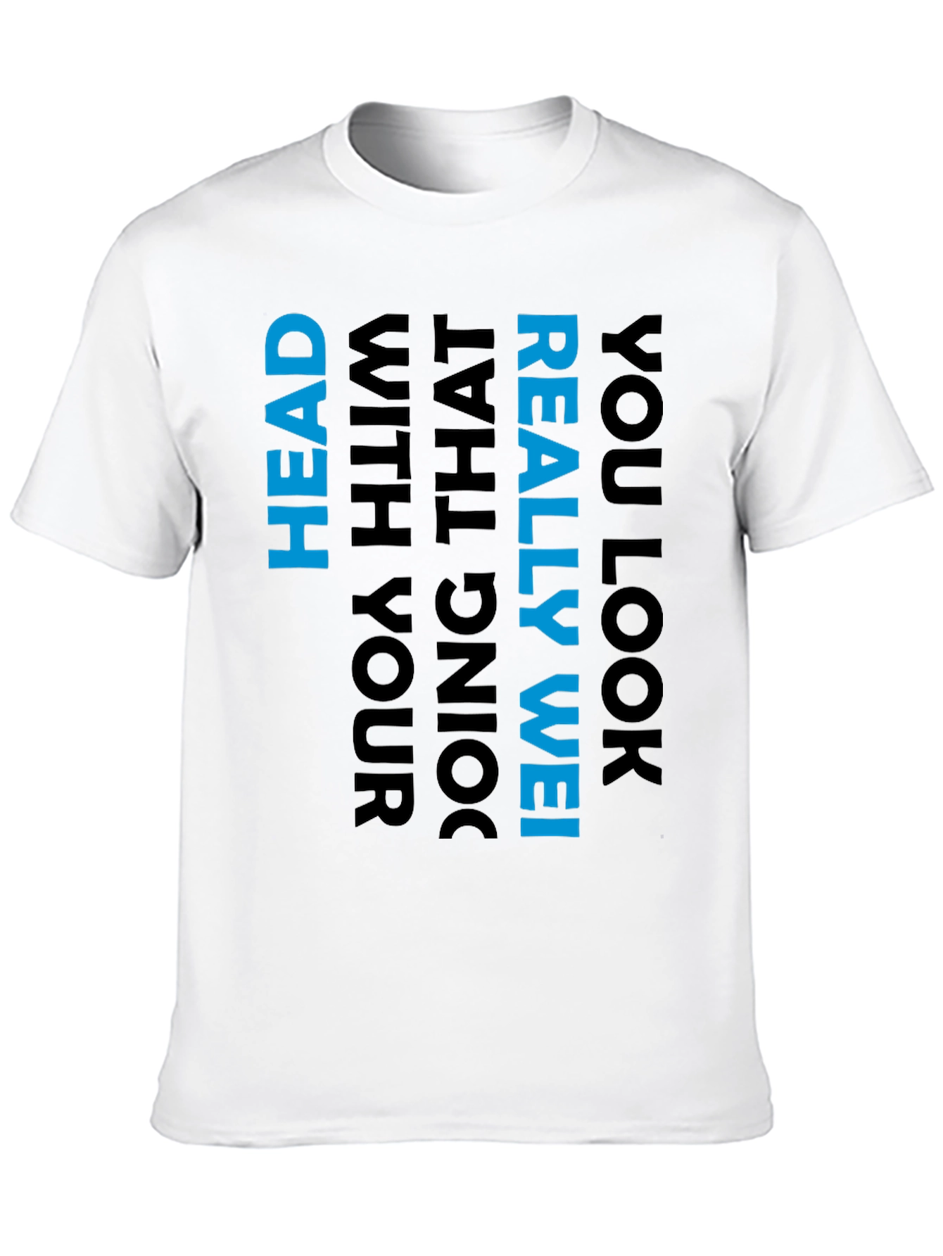 Humorous Slogan Graphic Tee - Black