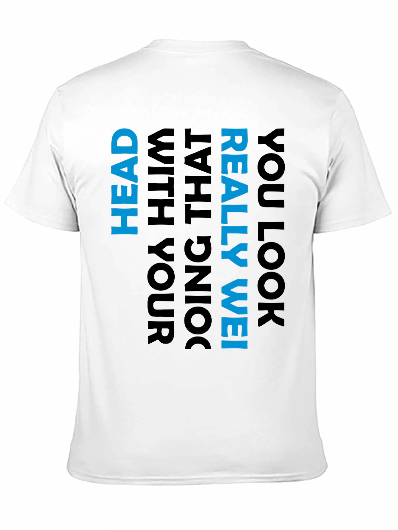 Humorous Slogan Graphic Tee - Black