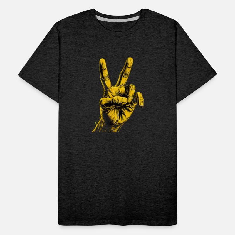 Peace sign hand symbol of global harmony and unity