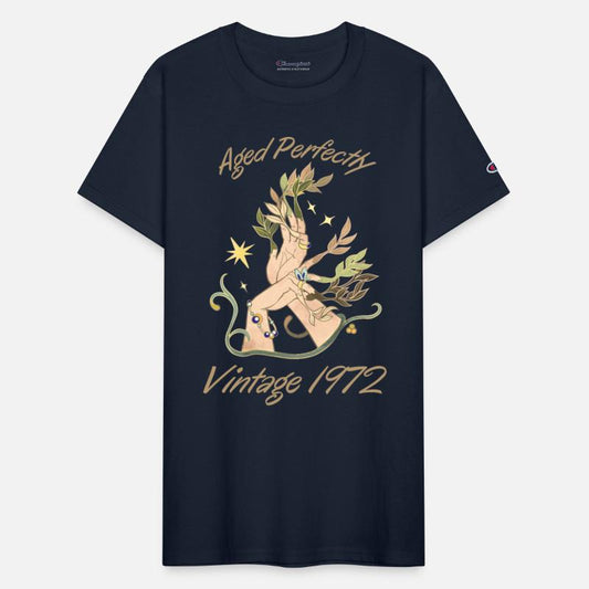 Perfectly aged 1972 vintage Hand with flowers