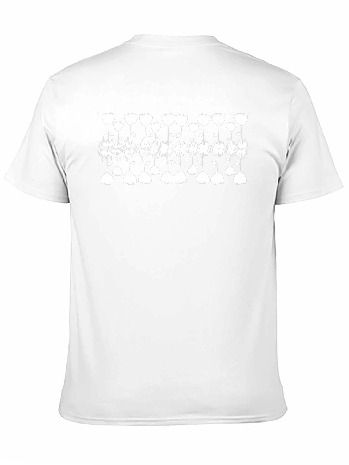 Abstract Floral Graphic Tee - Black