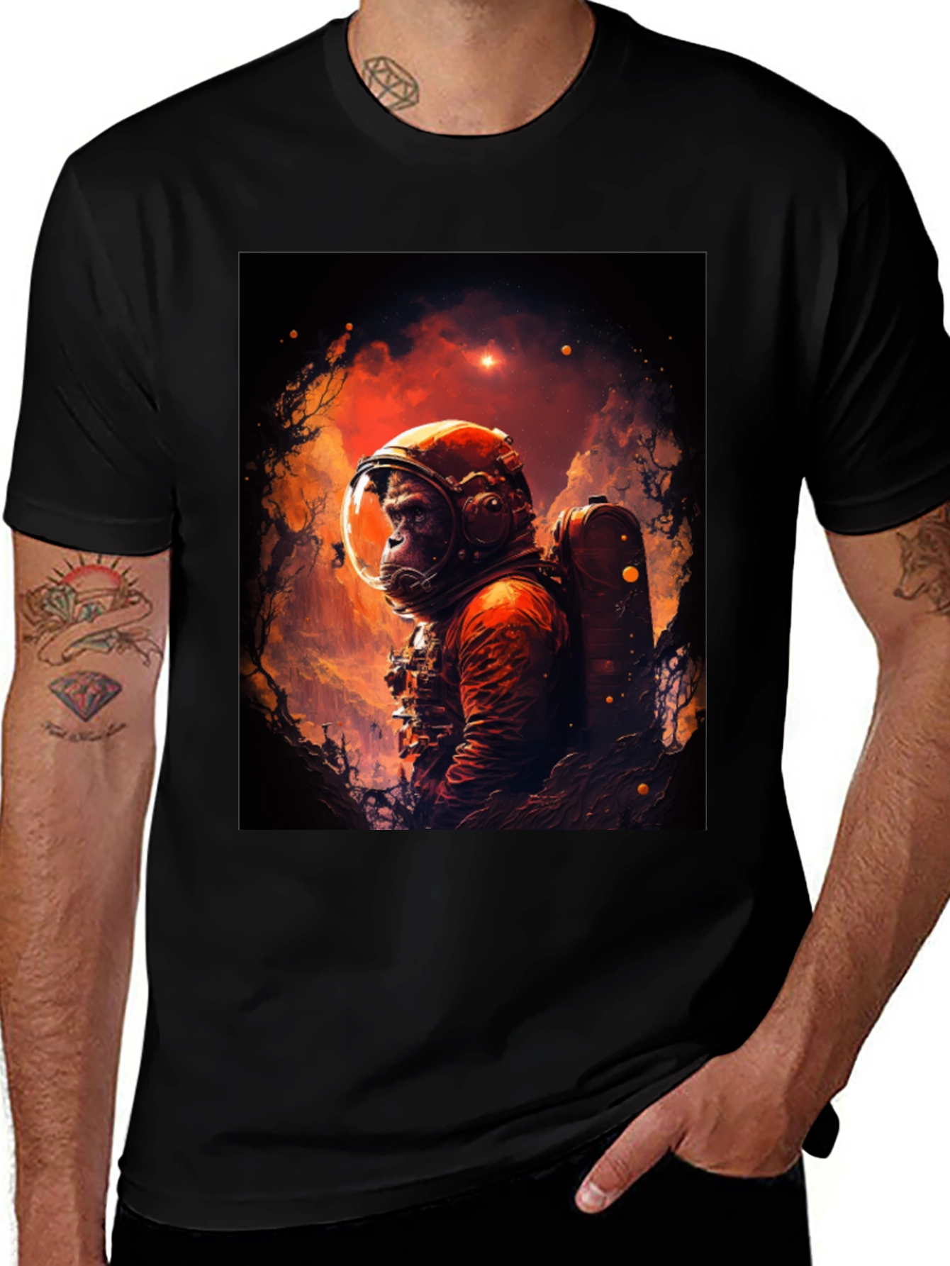 Ape Astronaut T-Shirt - Space Explorer