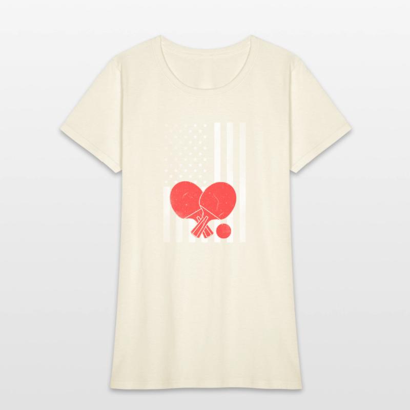 Ping Pong Vintage US Flag Proud Ping Pong