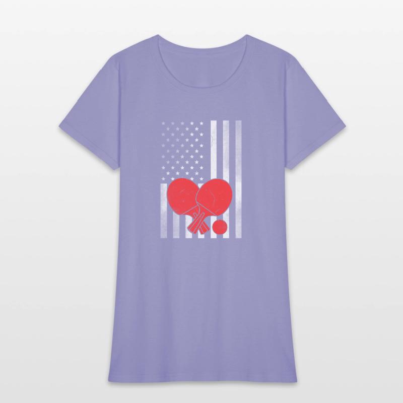 Ping Pong Vintage US Flag Proud Ping Pong