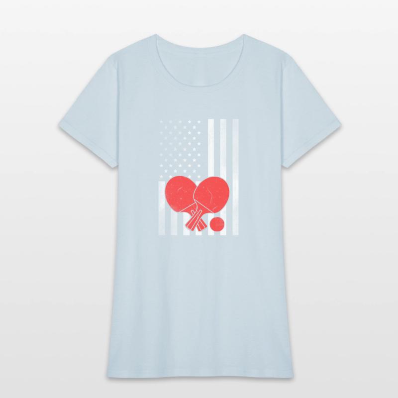 Ping Pong Vintage US Flag Proud Ping Pong
