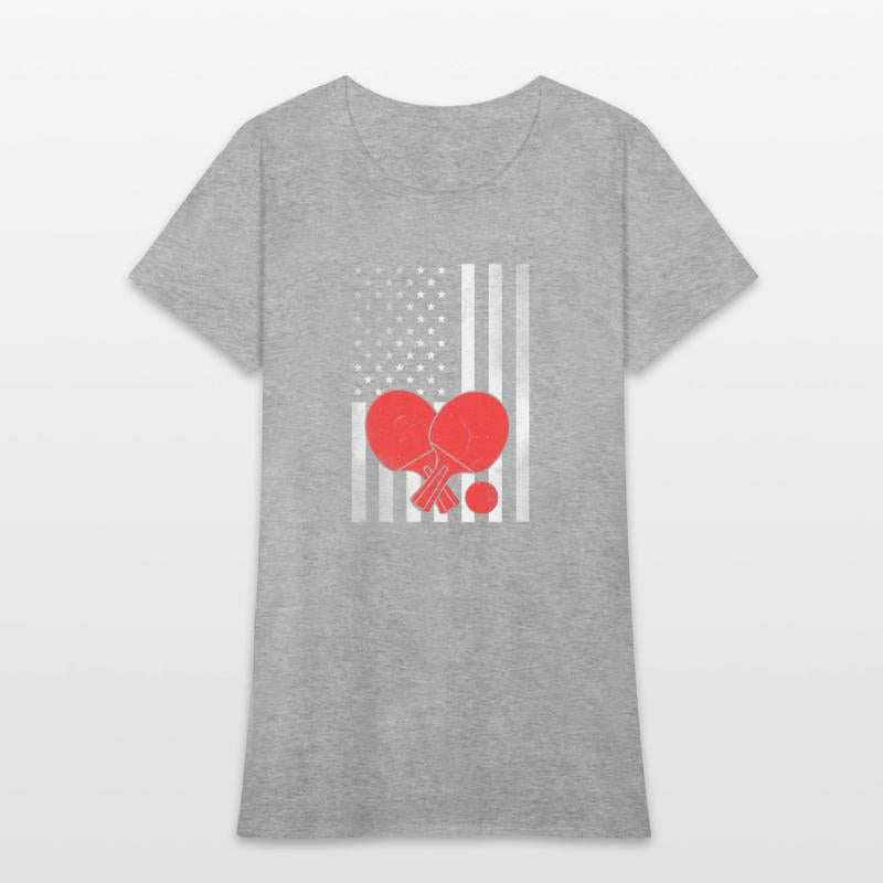 Ping Pong Vintage US Flag Proud Ping Pong
