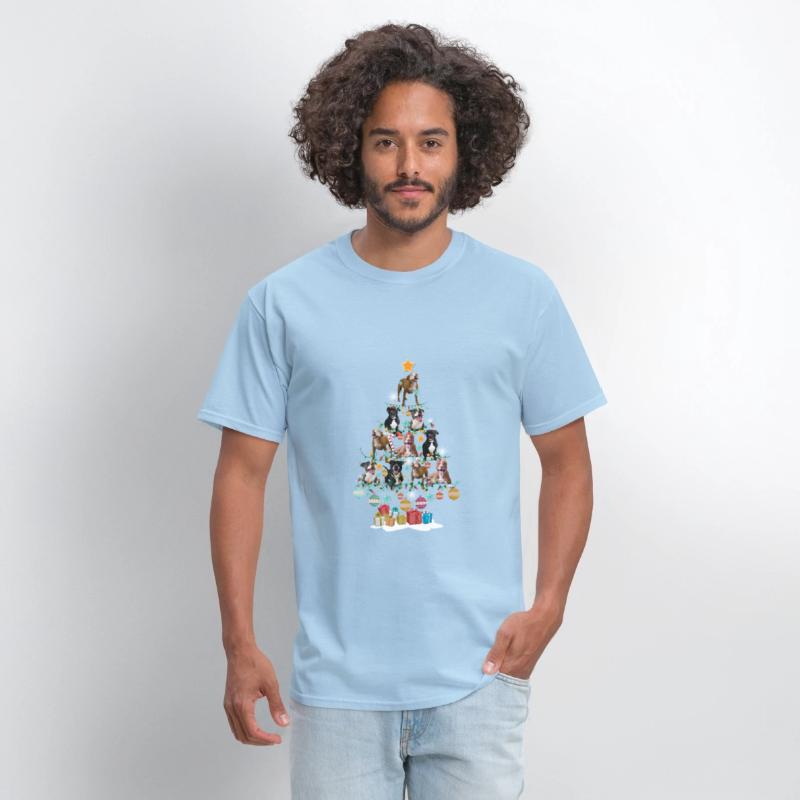 Pitbull Puppies Christmas Tree In A Bowl Funny