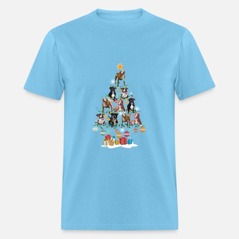 Pitbull Puppies Christmas Tree In A Bowl Funny