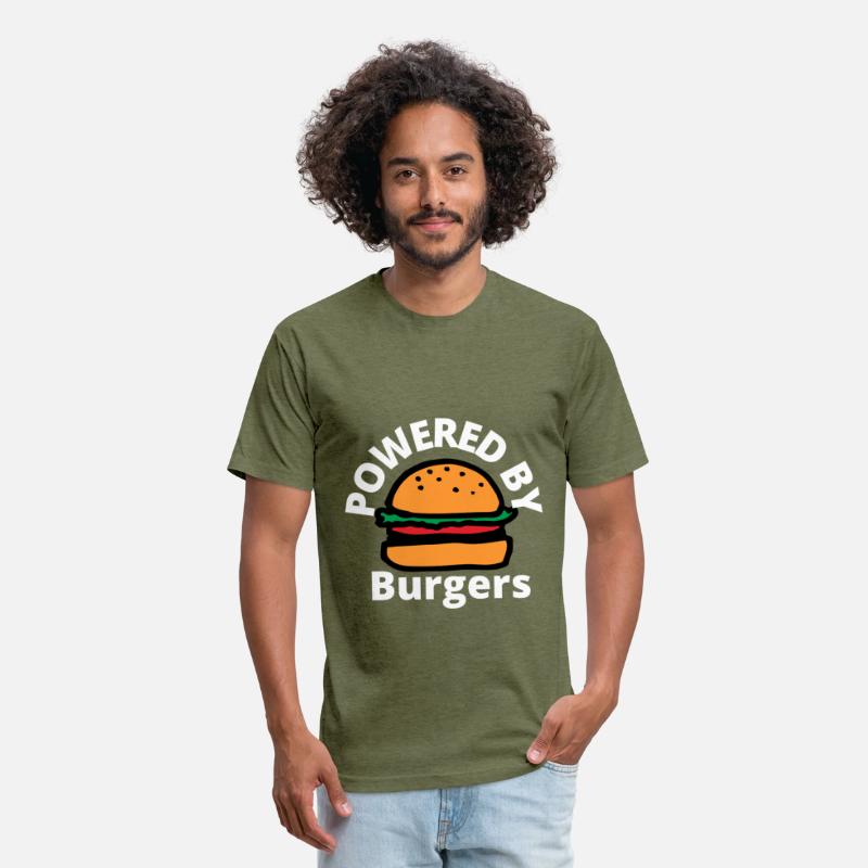 Powered by Burgers - Fast Food Lover - Funny Beef