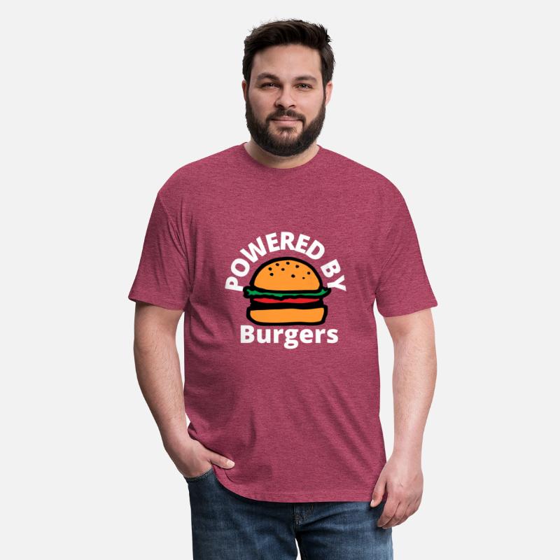 Powered by Burgers - Fast Food Lover - Funny Beef