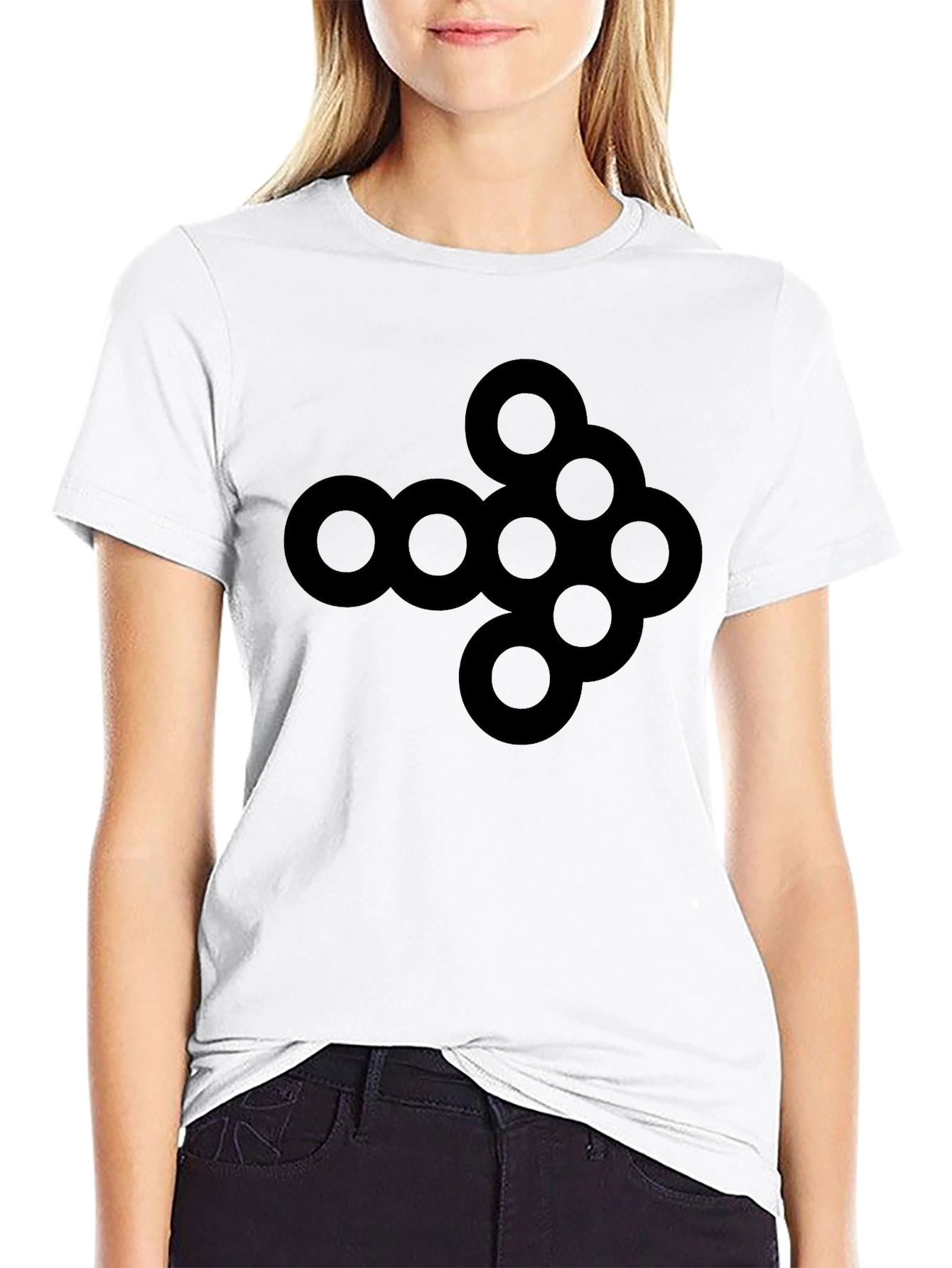Abstract Arrow Graphic Tee - Black Cotton