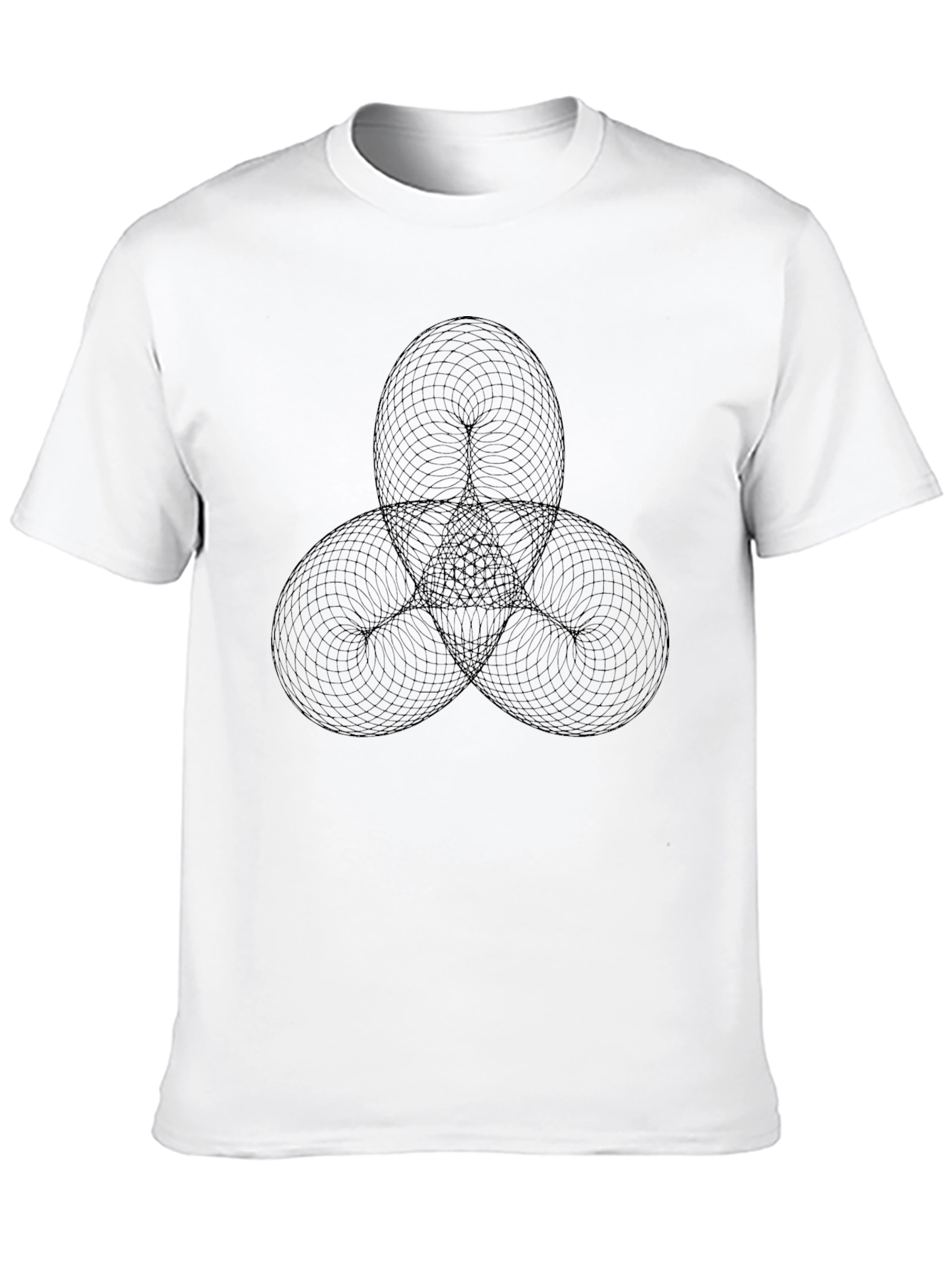 Abstract Graphic Tee - Modern Geometric Design Black Shirt